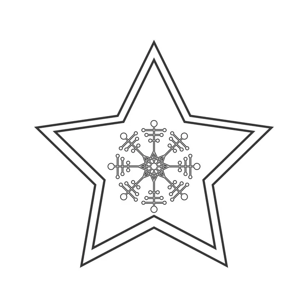 Copo de nieve feliz diseño de Navidad — Vector de stock