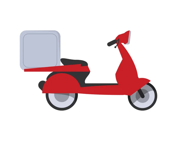 Motocicleta caja transporte entrega diseño — Vector de stock