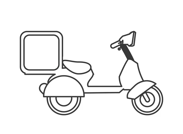 Проектирование доставки мотоциклов — стоковый вектор