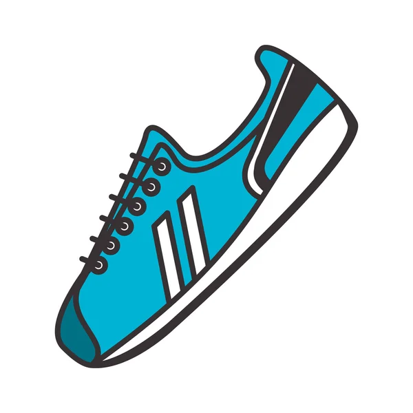 Zapatos estilo de vida saludable diseño de gimnasio — Vector de stock