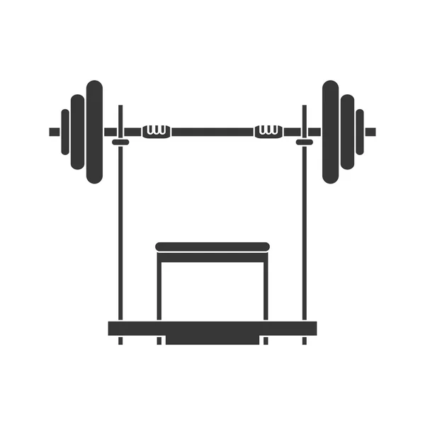 Peso estilo de vida saludable diseño de gimnasio — Vector de stock