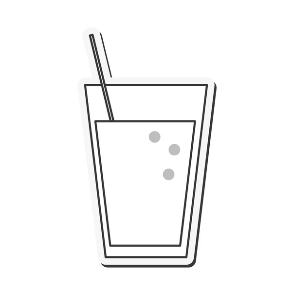 Succo di vetro bevanda design — Vettoriale Stock