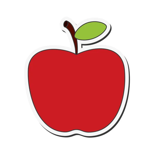 Pomme design alimentaire biologique — Image vectorielle