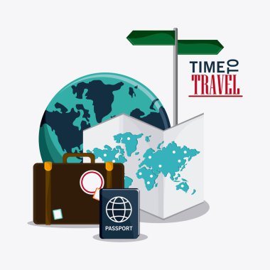 tatil Bagaj tasarım seyahat için zaman