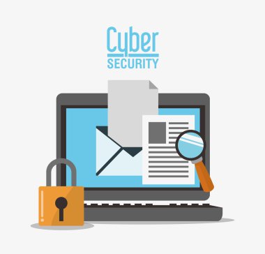 Siber güvenlik sistemi laptop tasarım