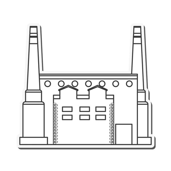 Construction usine conception de l'industrie — Image vectorielle