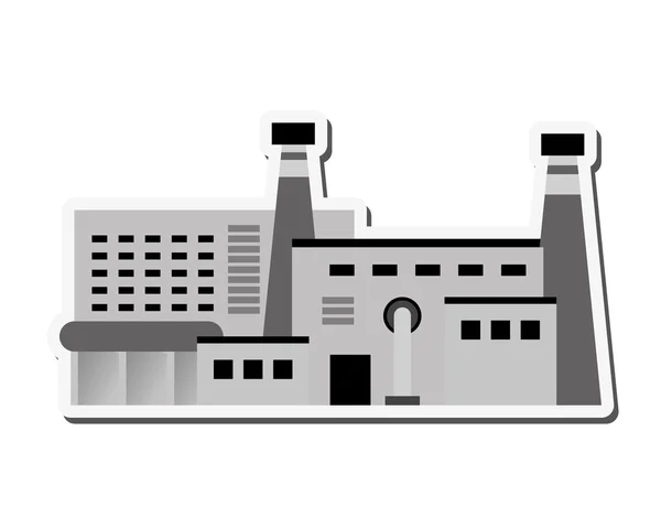 การออกแบบอุตสาหกรรมโรงงานอาคาร — ภาพเวกเตอร์สต็อก