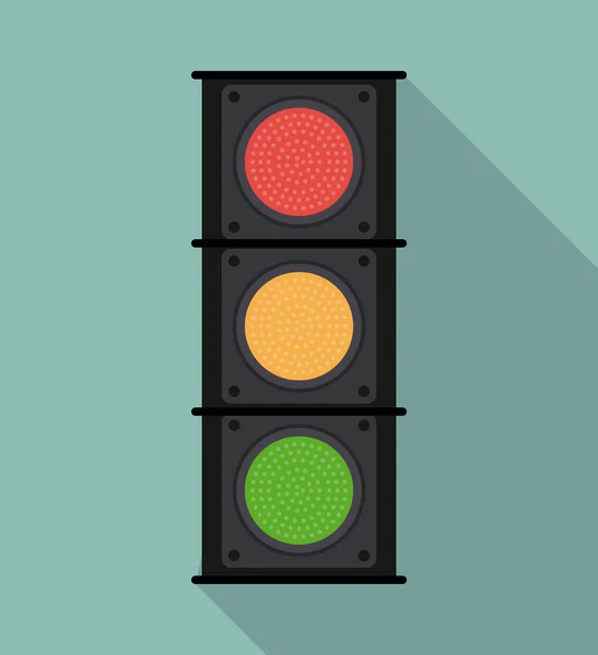 Semafor trafficlight znak design — Wektor stockowy