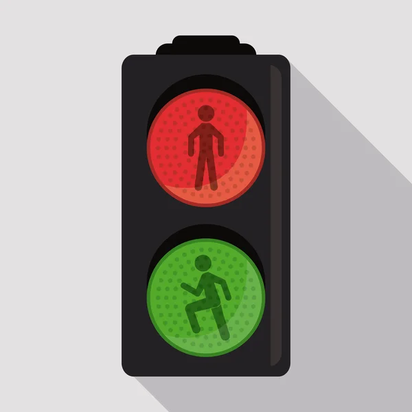 Semáforo tráfico signo diseño — Vector de stock