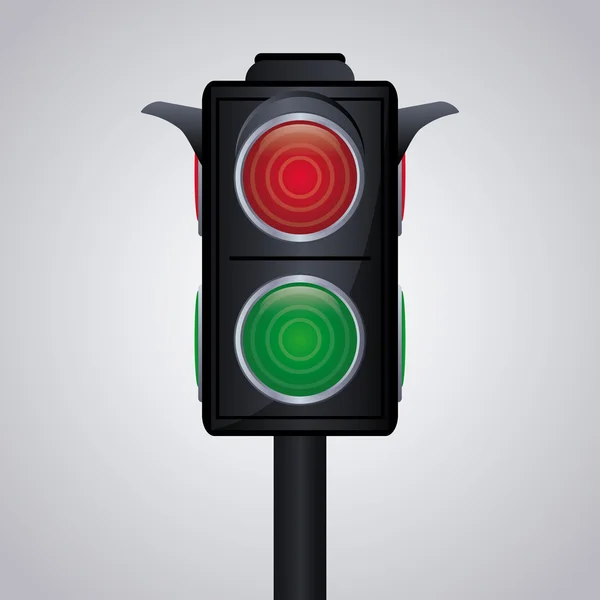 Semafor trafficlight znak design — Wektor stockowy