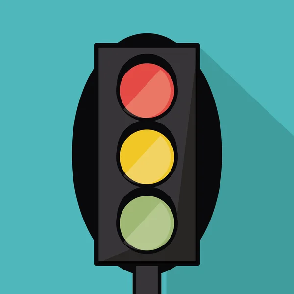 Semáforo tráfico signo diseño — Vector de stock