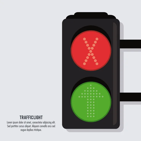 Semafor trafficlight znak design — Wektor stockowy