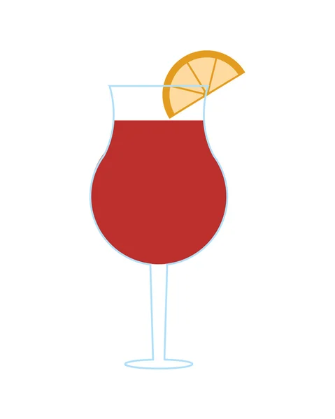 Icône de cocktail unique — Image vectorielle