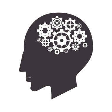 beyin ve dişli simgesini