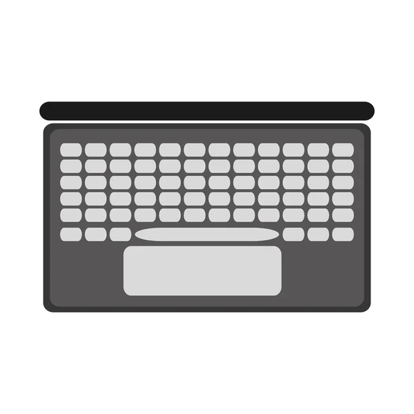 Laptop topview pictogram — Stockvector