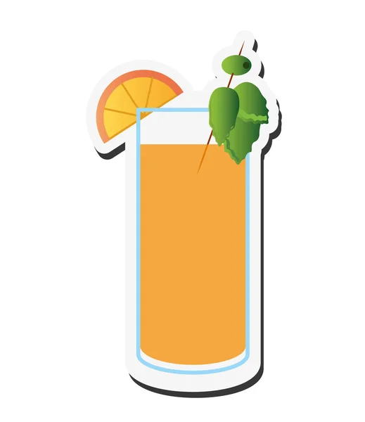 Single cocktail icon — Stock Vector