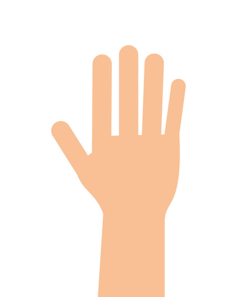 значок открытой руки