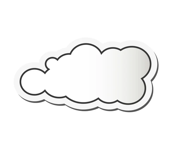 Pictogram van de shape één cloud — Stockvector