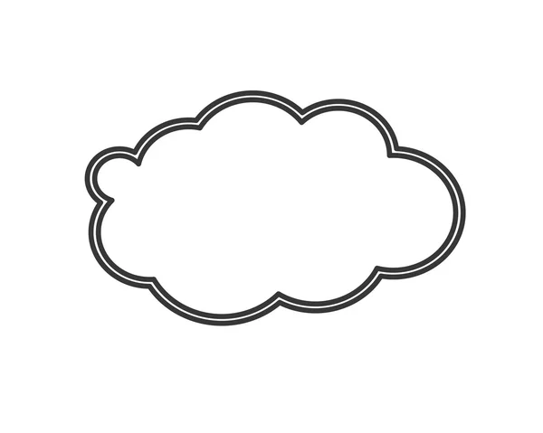 Pictogram van de shape één cloud — Stockvector