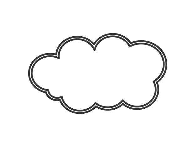 Icono de forma de nube única — Vector de stock