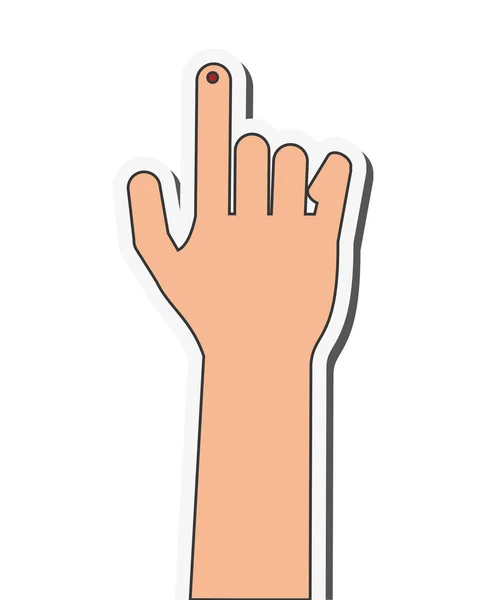 Symbol für blutende Zeigefinger — Stockvektor