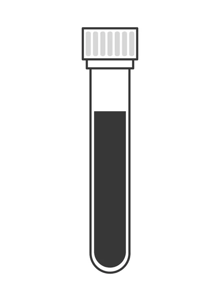 Uji tabung dengan ikon darah - Stok Vektor