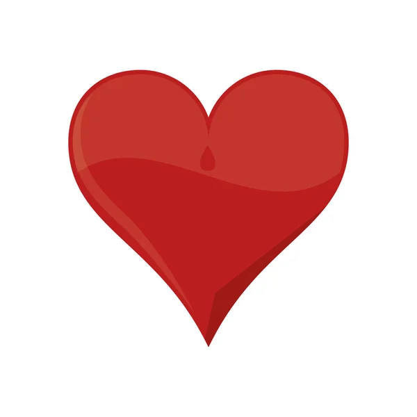 Heart red love design — Stock Vector