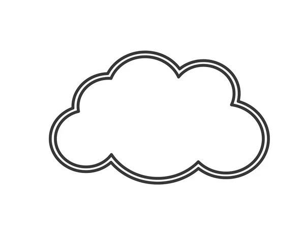 Icono de forma de nube única — Vector de stock