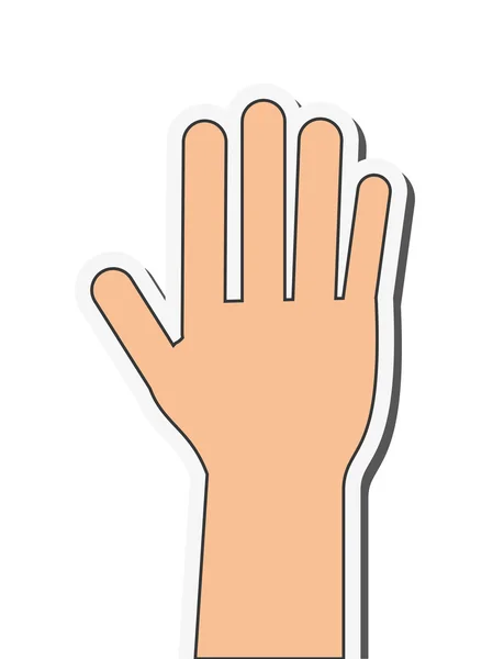 Open hand pictogram — Stockvector