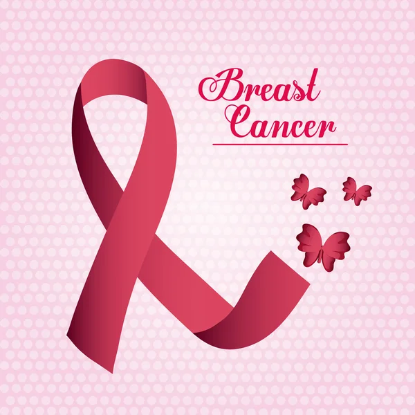 Ruban conception de cancer du sein — Image vectorielle