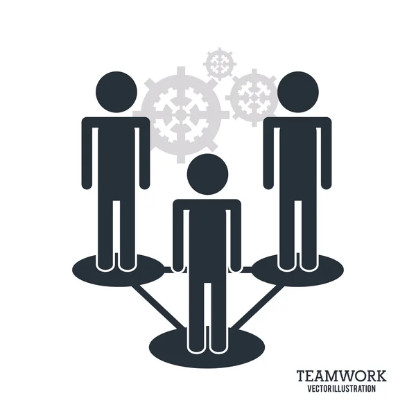 Teamwork ondersteuning ontwerp — Stockvector