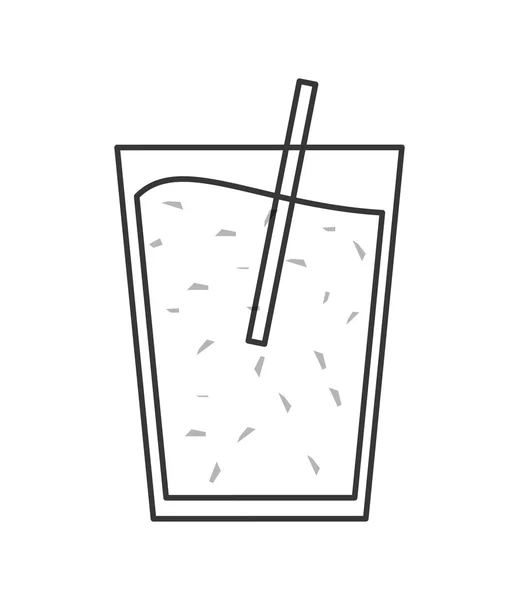 SAP glas drinken stro ontwerp — Stockvector