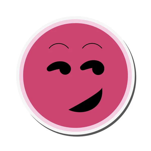 Flirting emoticon icon — Stock Vector
