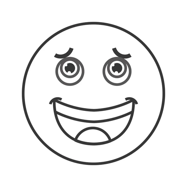 Icono emoticono sonrisa — Archivo Imágenes Vectoriales