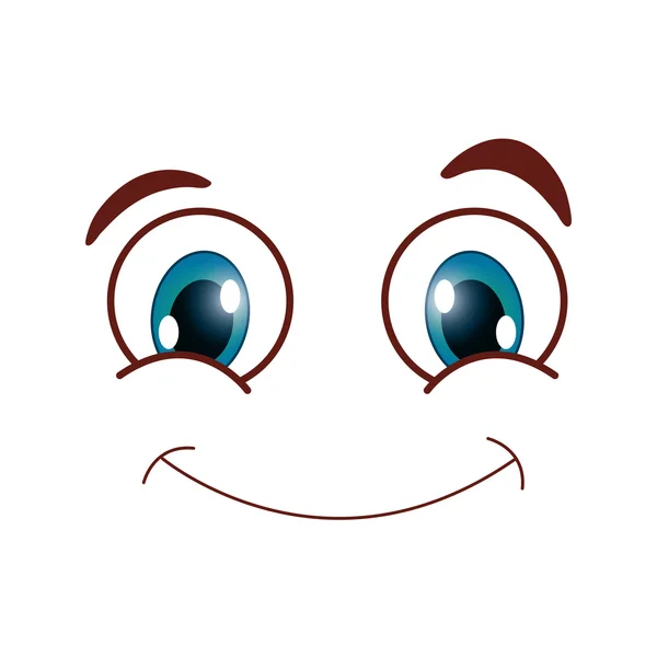 Feliz sonrisa emoticono icono — Vector de stock