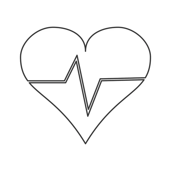 Icono de cardiograma cardíaco — Vector de stock