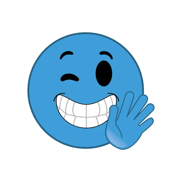 Smile-emoticon-pictogram — Stockvector