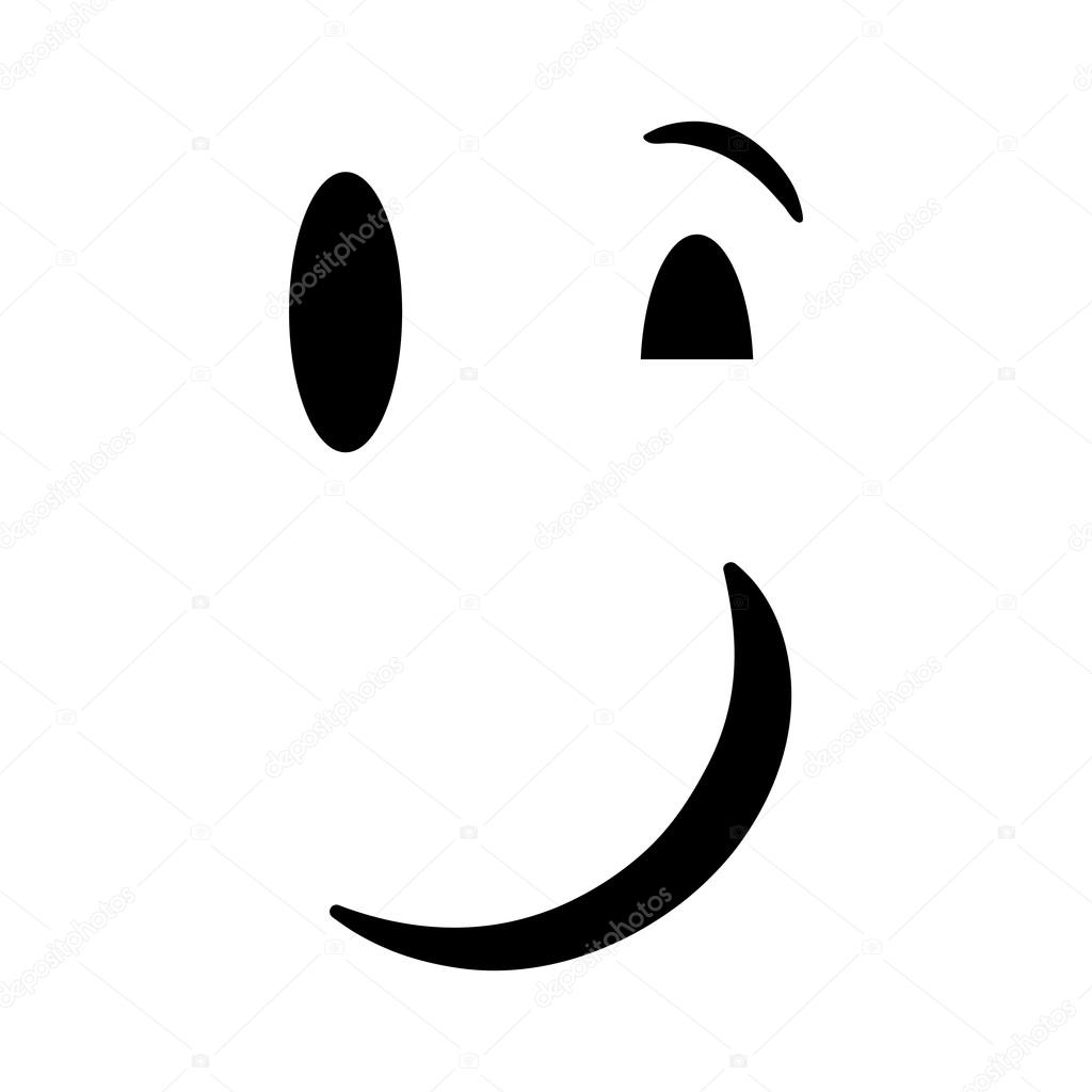 幸せなウインク顔文字アイコン ストックベクター C Jemastock