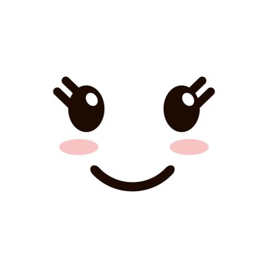 Kawaii mutlu yüz ifadesi simgesi