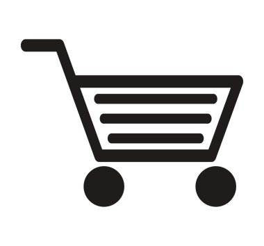 soyut alışveriş sepeti simgesini