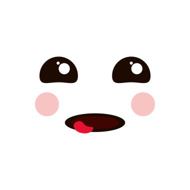 Kawaii mutlu yüz ifadesi simgesi