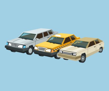 Otomatik garaj araba set tasarımı