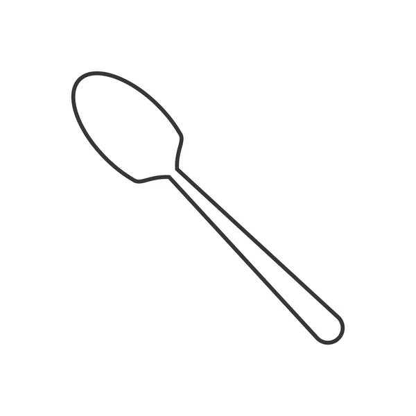 Spoon outline vector — Stock Vector © attaphongw 35394015