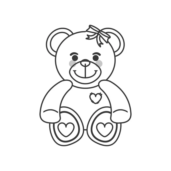 Ícone de urso de pelúcia — Vetor de Stock