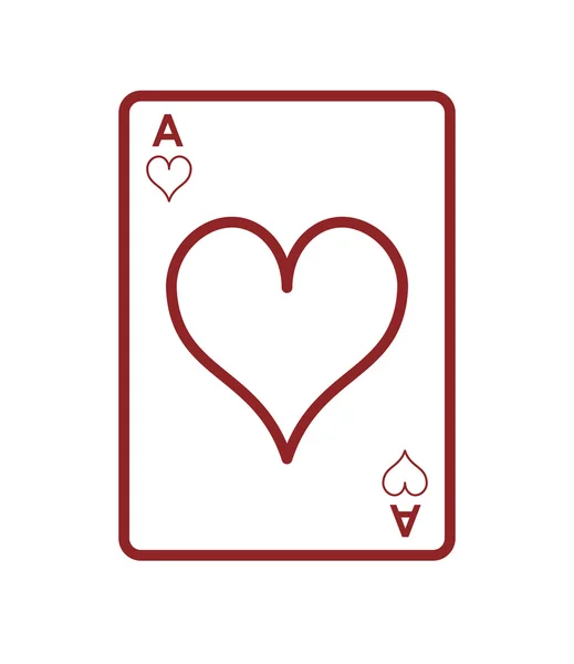 Icône de carte Hearts — Image vectorielle