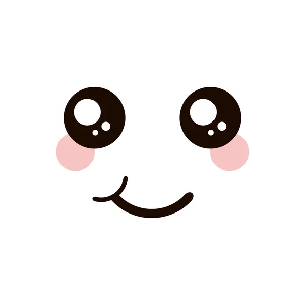 Ícone de expressão facial feliz kawaii —  Vetores de Stock