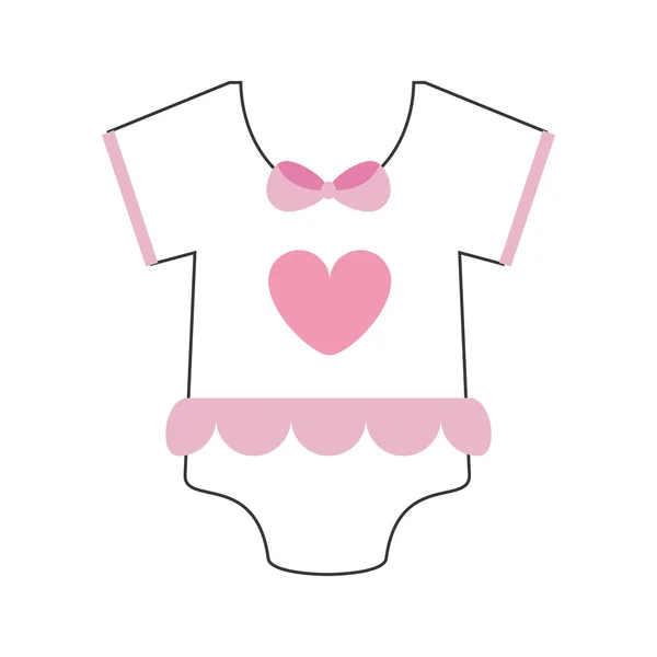 Girly Baby onesie ikonen — Stock vektor