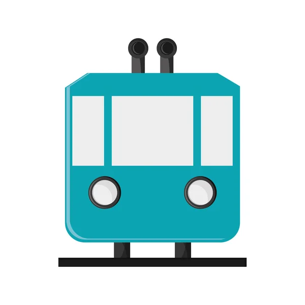 Tramway frontview icon — Stock Vector