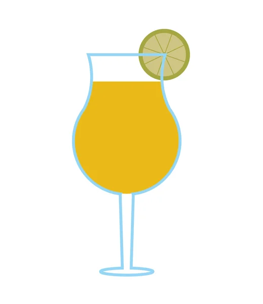 Icône de cocktail garni — Image vectorielle