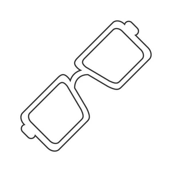 Square frame glasses icon — Stock Vector